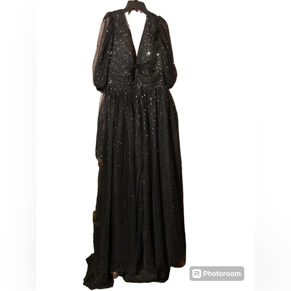 Stunning Moon and Stars Black prom, sweet 16 dress, size 14-16 NWOT Tarot, Boho - Picture 1 of 13